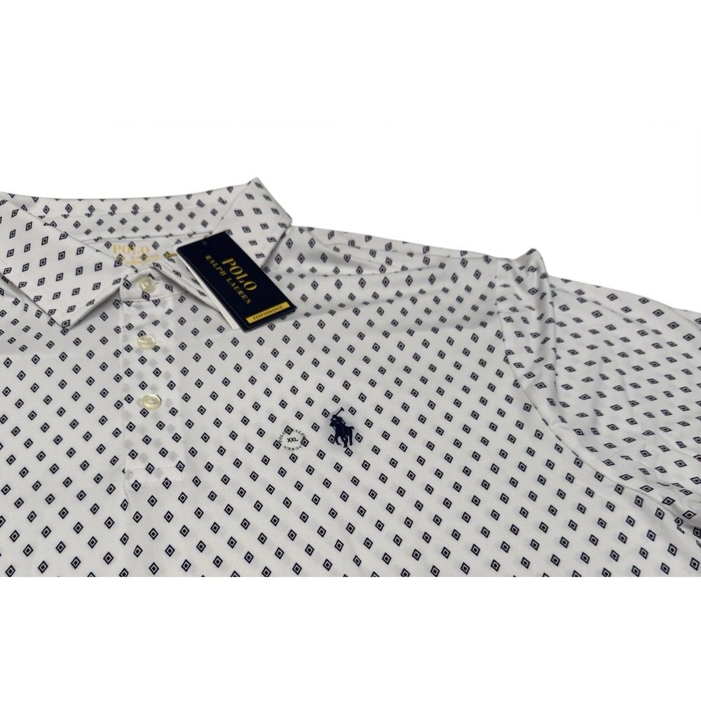 Polo Ralph Lauren Men's Performance Polo White Embroided Logo Size XXL NWT